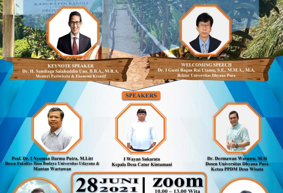 Webinar Nasional : Inovasi  Produk Pariwisata Berintegritas