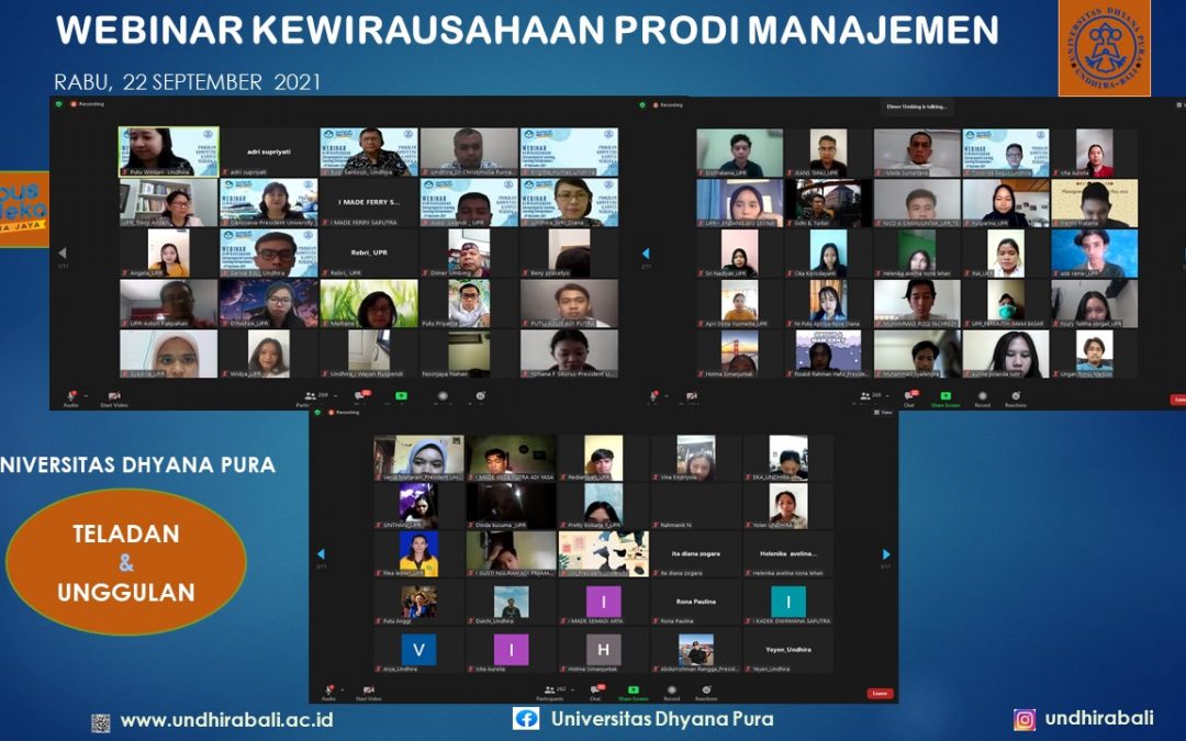 Prodi Manajemen Undhira Gelar Webinar Kewirausahaan