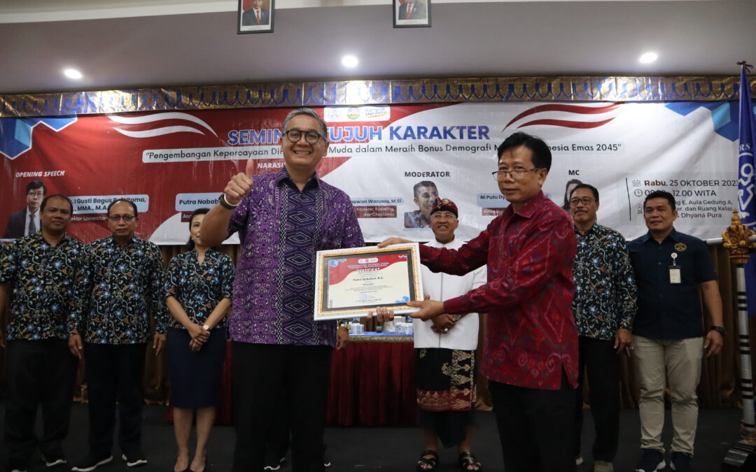 Putra Nababan, BA berikan Kuliah Tamu “Pengembangan Kepercayaan Diri Generasi Muda dalam Meraih Bonus Demografi Menuju Indonesia Emas 2045”