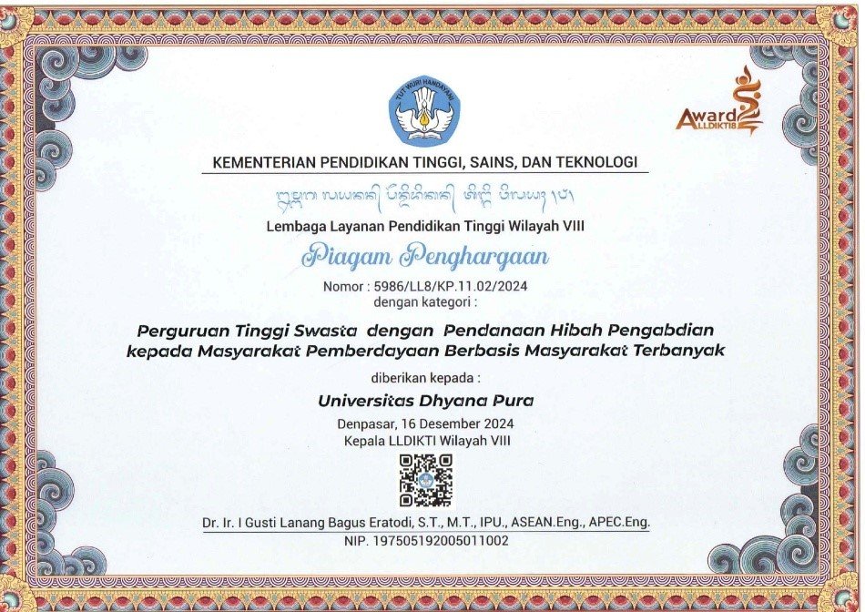 Penghargaan Hibah Pengabdian PKM Terbanyak